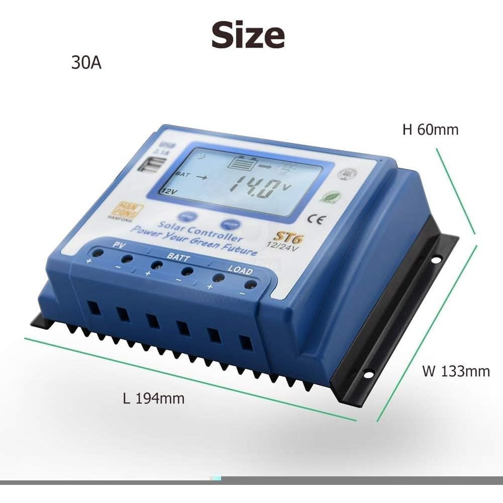 60A Solar Charge Controller 12 - Charge Controller Solar ulasan dan harga
