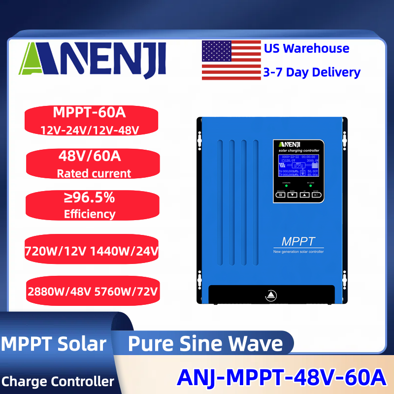 ANENJI MPPT 100A 80A 60A Solar - Charge Controller Solar ulasan dan harga