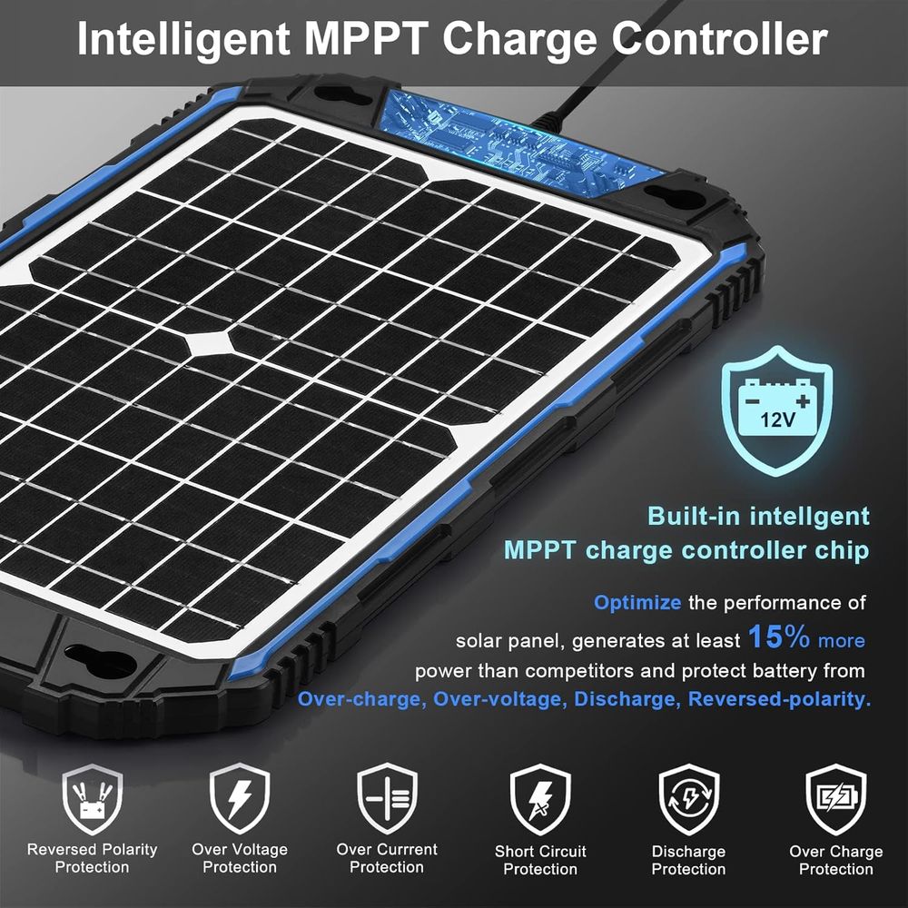 Waterproof 12W 12V Solar Batte - Charge Controller Solar ulasan dan harga